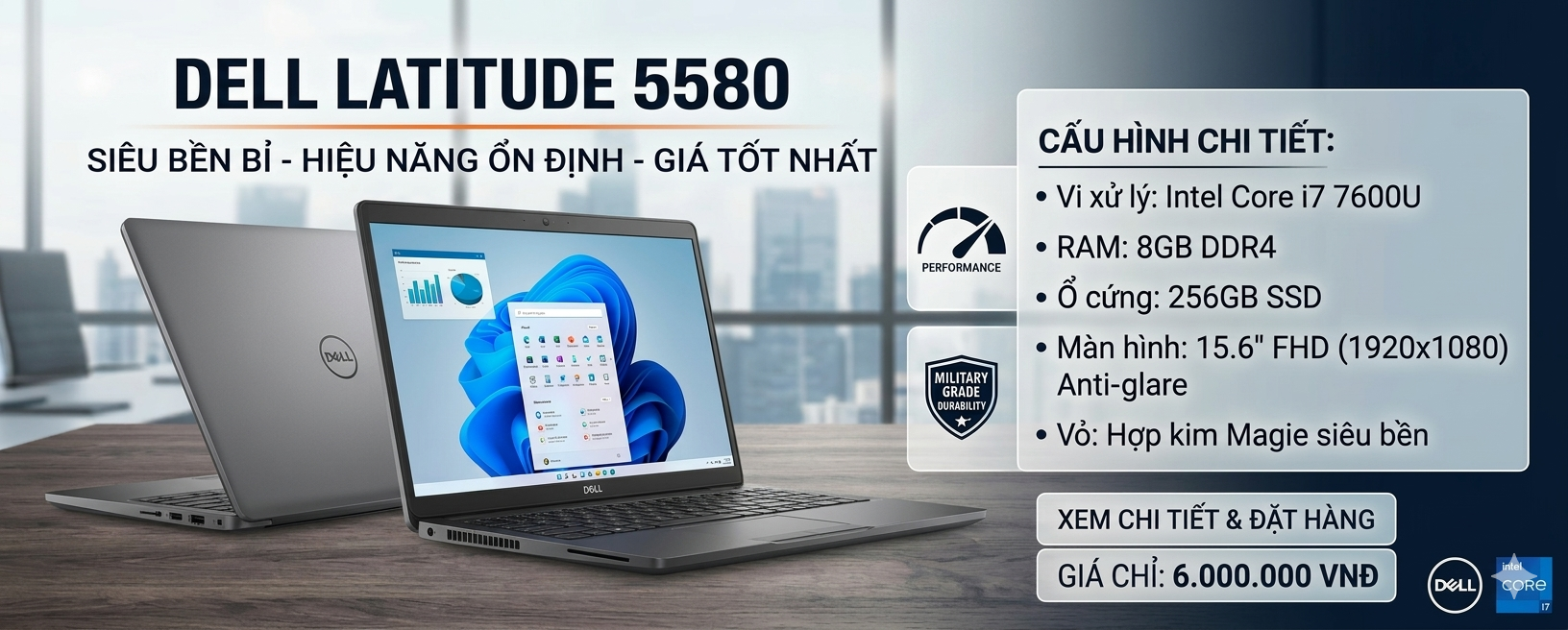 DELL LATITUDE 5580 i7 7600U 8GB 256GB 15.6