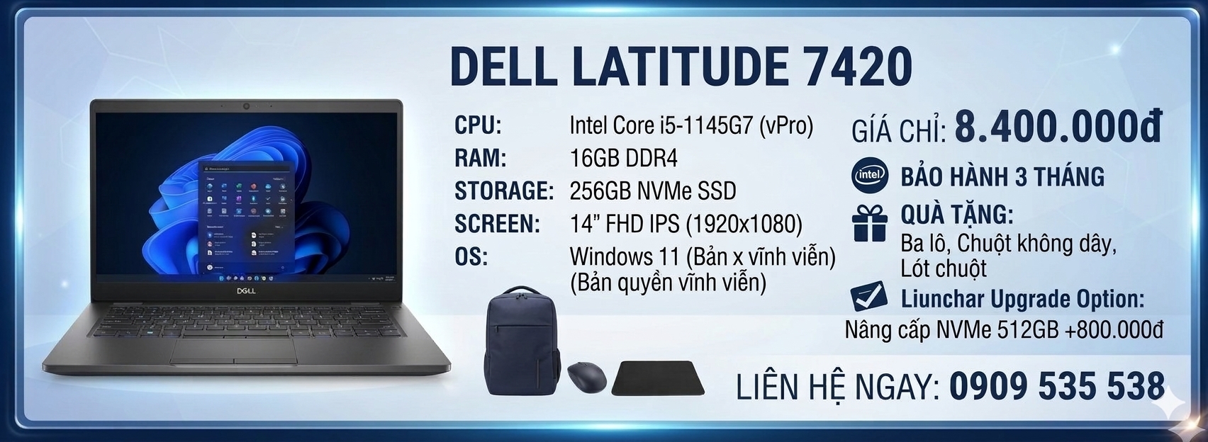 DELL LATITUDE 7420 I5 1145G7 16GB 256GB 14