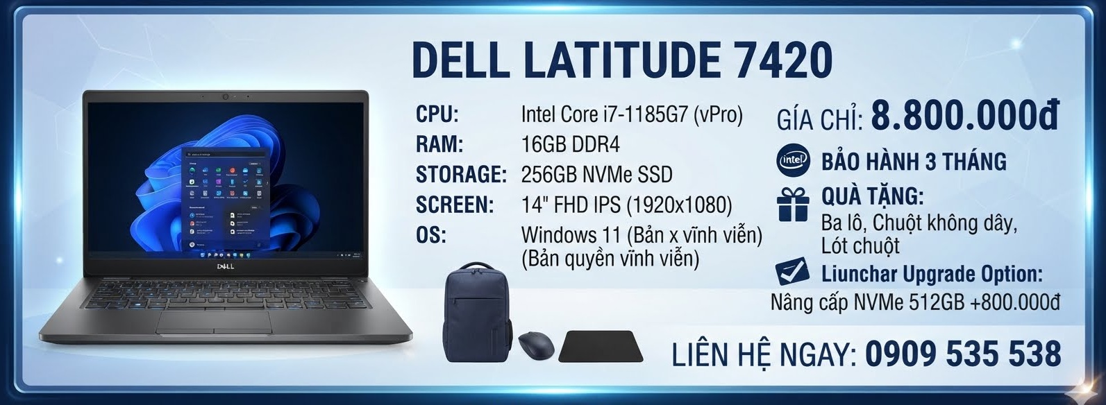 DELL LATITUDE 7420 I7 1185G7 16GB 256GB 14