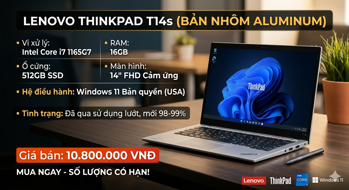 LENOVO THINKPAD T14S I7 1165G7 16GB 512GB 14